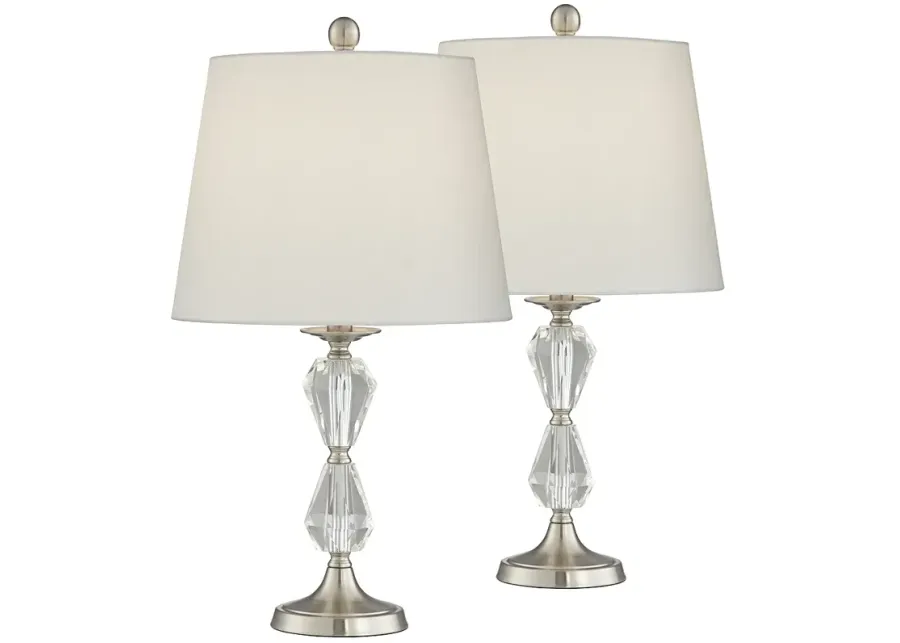 Vienna Full Spectrum Hales 23 1/2" Clear Crystal Table Lamps Set of 2-white 1 91357-vienna-full-spectrum-hales-23-1-2-clear-crystal-table-lamps-set-of-2-white-1.webp