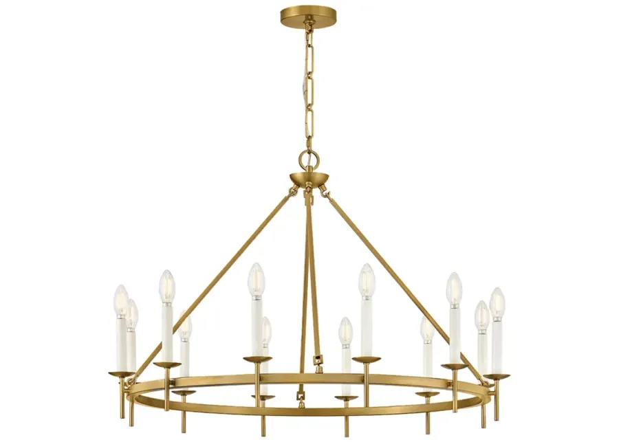 Hinkley Interior Copley Large Ring Chandelier 36" Lacquered Brass-gold