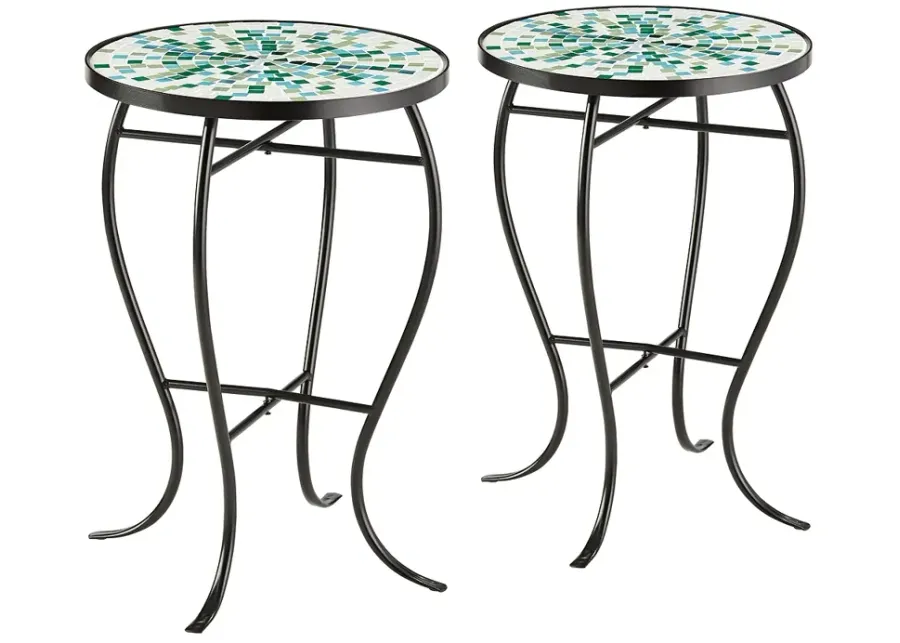Aqua Mosaic Black Iron Outdoor Accent Tables Set of 2-green 1 91451-aqua-mosaic-black-iron-outdoor-accent-tables-set-of-2-green-1.webp