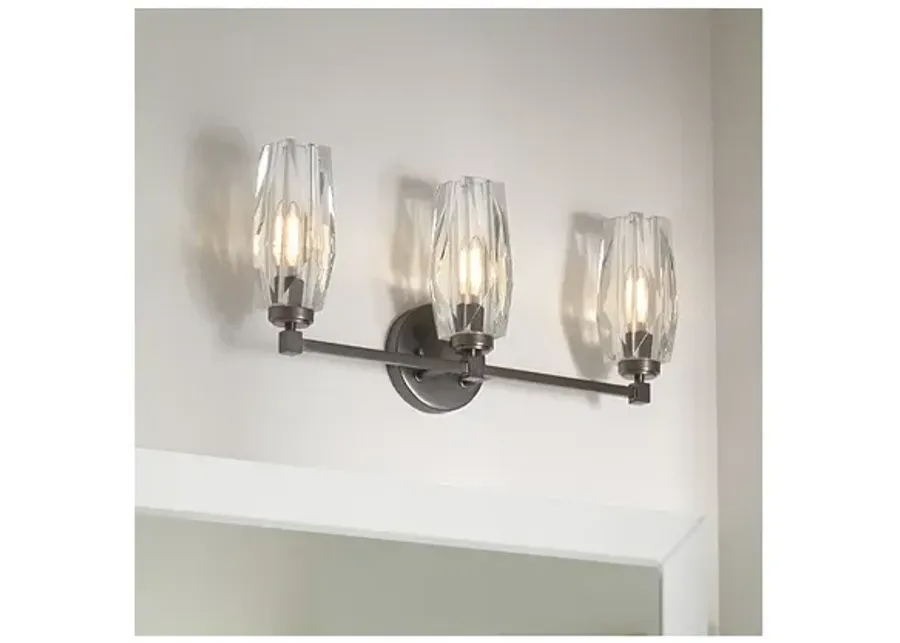 Bath Ana-Three Light Vanity-Black Oxide-black