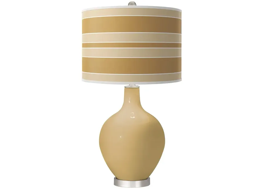 Empire Gold Bold Stripe Ovo Table Lamp-yellow