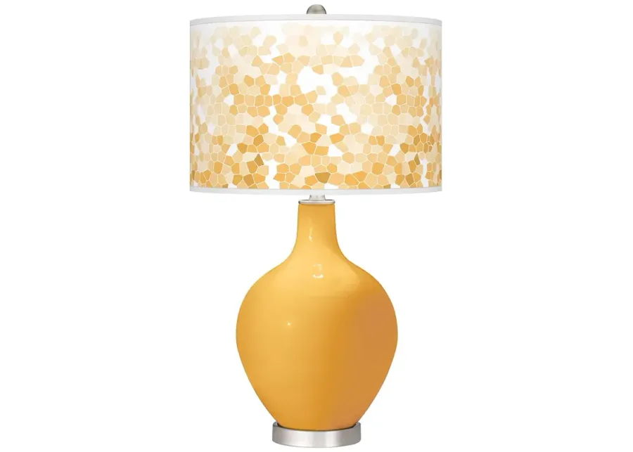 Color Plus Ovo 28 1/2" Mosaic Shade Marigold Yellow Table Lamp-yellow