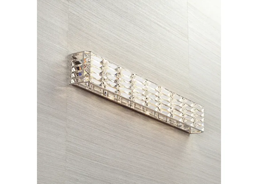 Possini Euro Vivienne 35" Wide Chrome and Crystal LED Bath Light-silver