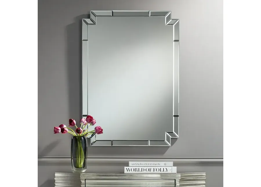 Possini Euro Redi 26" x 36" Cut Corner Edge Wall Mirror
