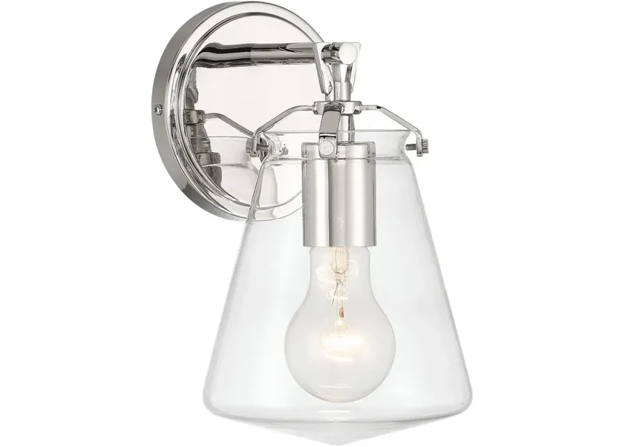 Crystorama Voss 9 3/4" High Polished Nickel Wall Sconce-silver