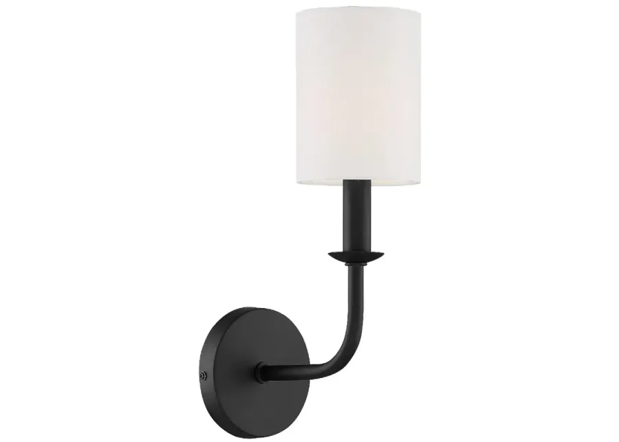 Bailey 1 Light Matte Black Wall Mount-black