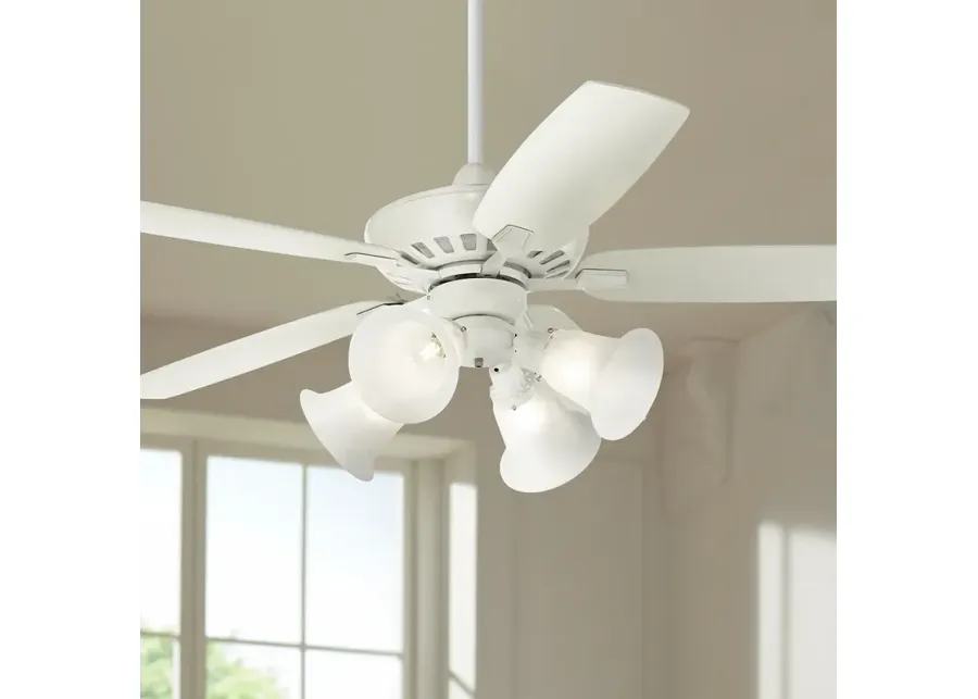 52" Casa Vieja Journey White LED Ceiling Fan with Remote-white