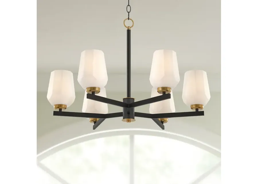 Possini Euro Jeremiah 28"W Black and Gold 6-Light Chandelier-gold 1 92262-possini-euro-jeremiah-28-w-black-and-gold-6-light-chandelier-gold-1.webp