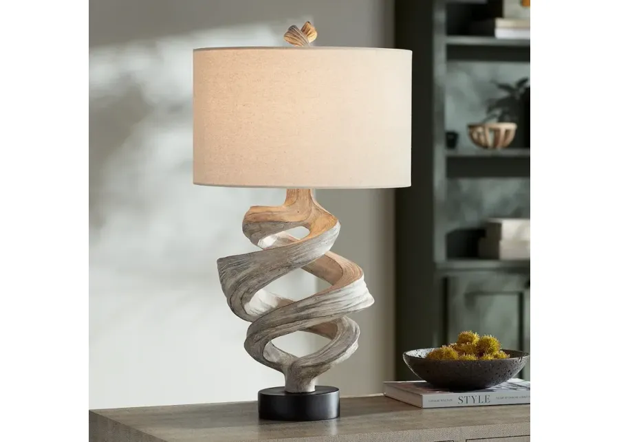 Possini Euro Organic Twist 29 1/8" Sculptural Rustic Modern Table Lamp-gray