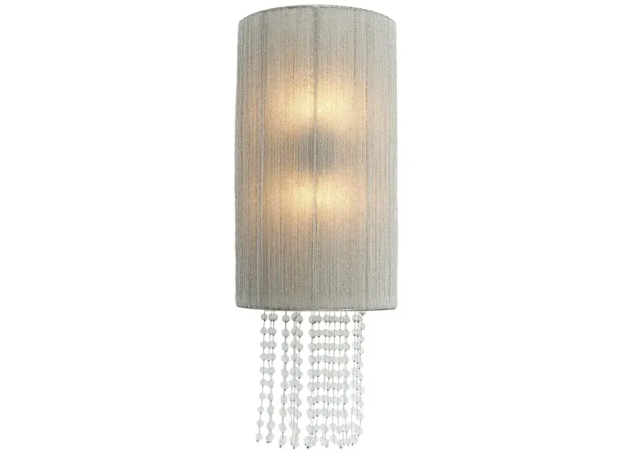 Metropolitan Crystal Reign 2-Light 10-in Polished Nickel Wall Sconce-silver