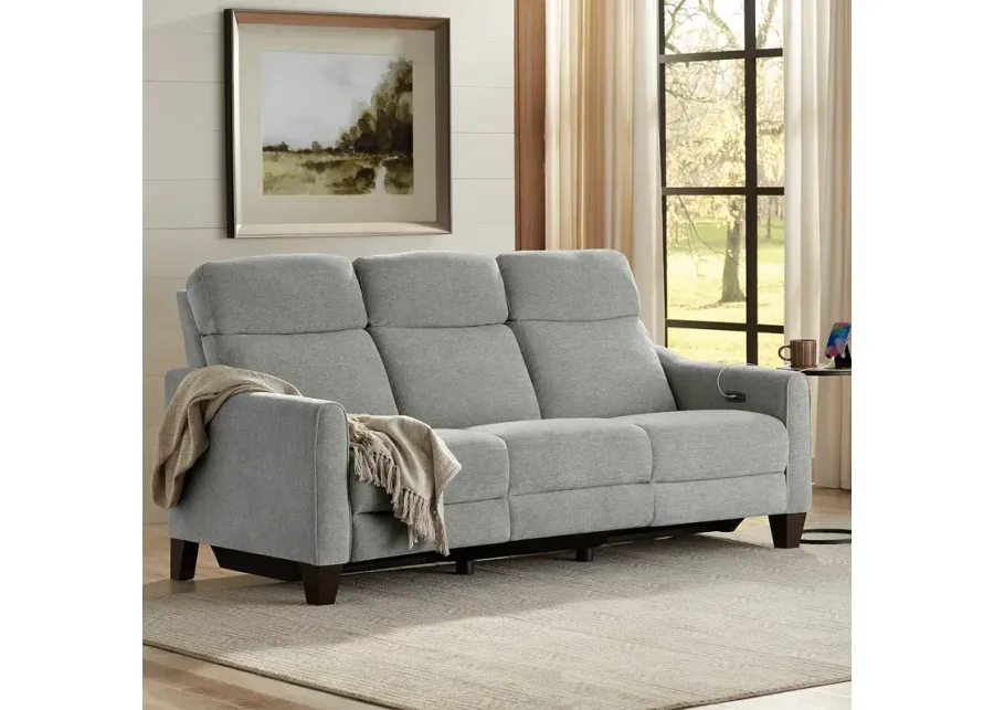 Brennan Praetor Dusk Fabric 2-Recliner Power Sofa-gray