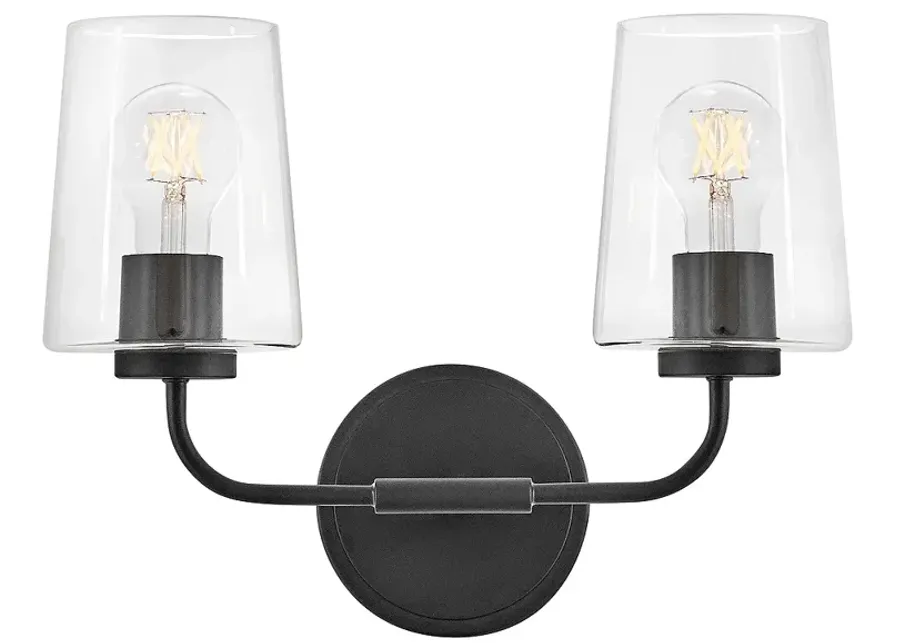 Lark Kline Bath Small Two Light Vanity Black-black