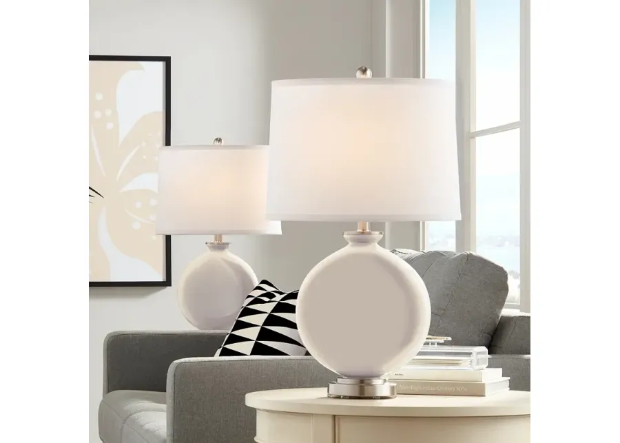 Color Plus Carrie 26 1/2" Steamed Milk White Table Lamps Set of 2-white