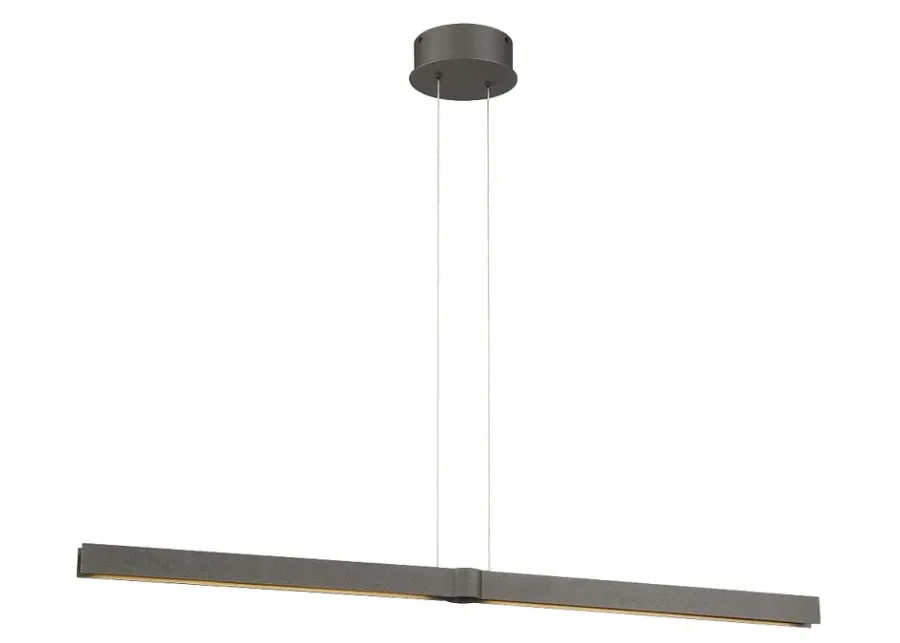 Structure 40"W Smoked Iron 2-Light LED Linear Pendant-40