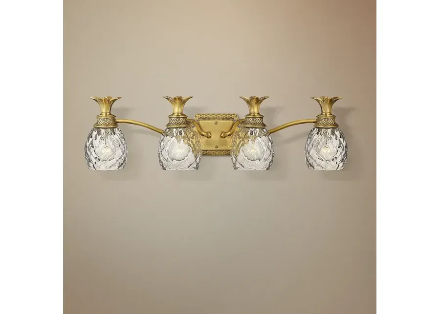 Hinkley Anana Plantation 28 1/2" Wide Antique Brass 4-Light Bath Light-gold