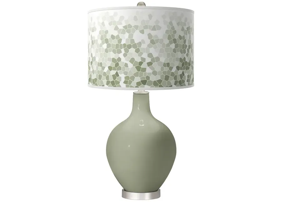 Evergreen Fog Mosaic Ovo Table Lamp-green