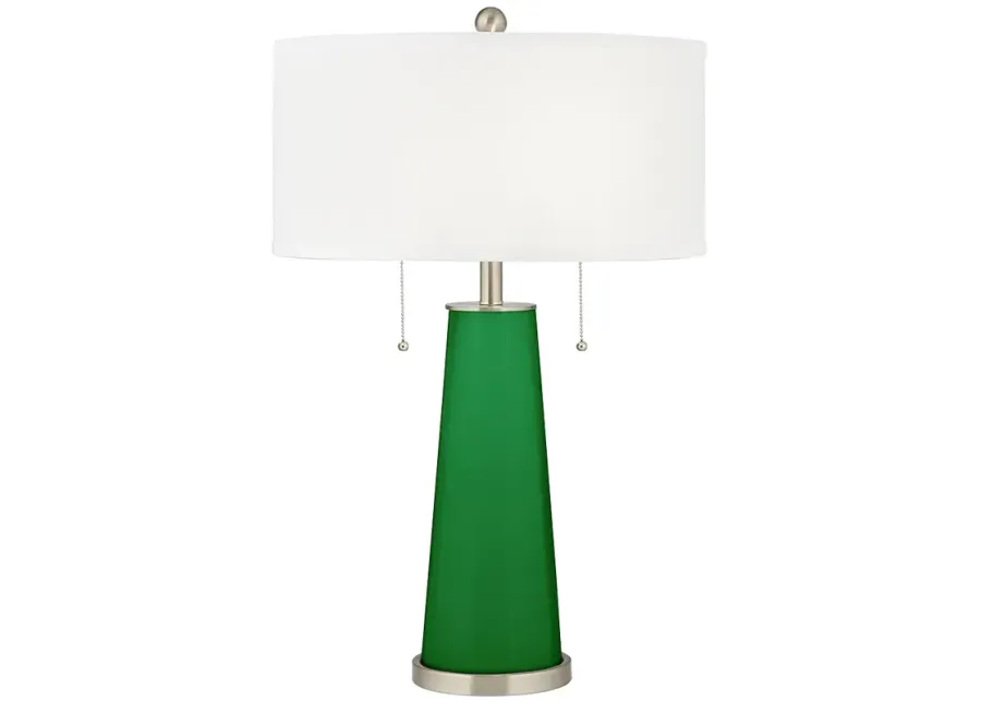 Color Plus Peggy 29 3/4" Envy Green Glass Table Lamp-green