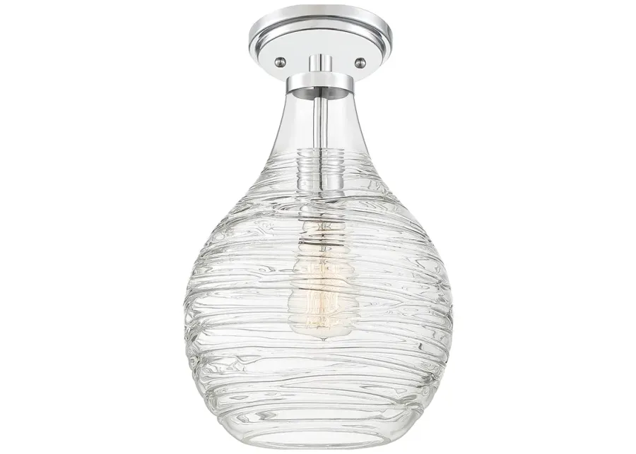 Genie Semi-Flush Mount-silver