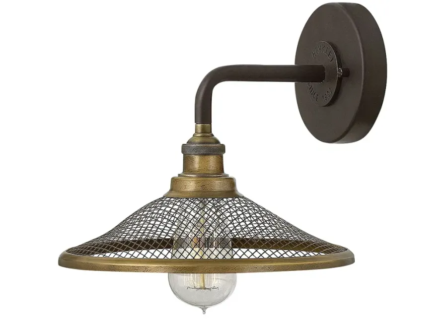 Hinkley Rigby 8 1/2" High Buckeye Bronze Brass Wall Sconce-brown