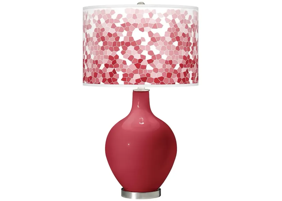 Color Plus Ovo 28 1/2" Mosaic Shade Samba Red Table Lamp-red