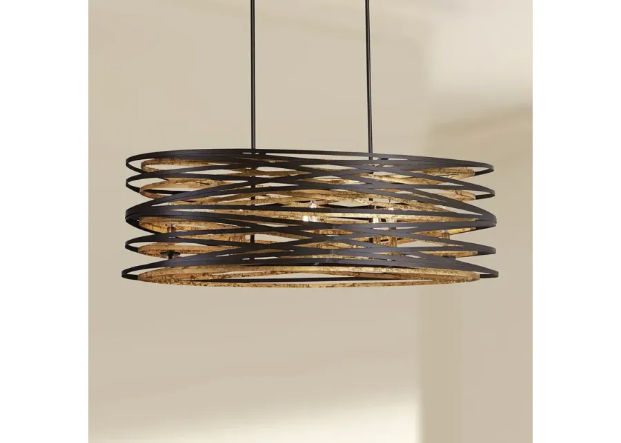 Minka Lavery Vortic Flow 40" Bronze Gold Kitchen Island Light Pendant-gold