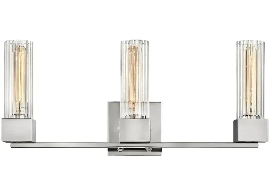 Hinkley Xander 23" Wide Polished Nickel 3-Light Bath Light-silver
