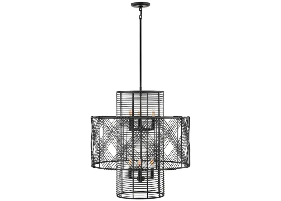 Nikko 26" Wide Black Chandelier by Hinkley Lighting-black