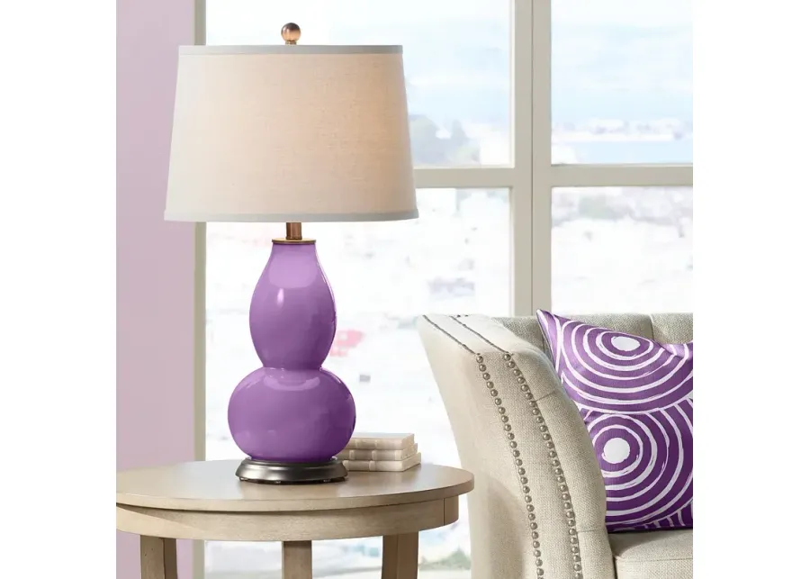Color Plus Double Gourd 28 3/4" Passionate Purple Table Lamp-purple