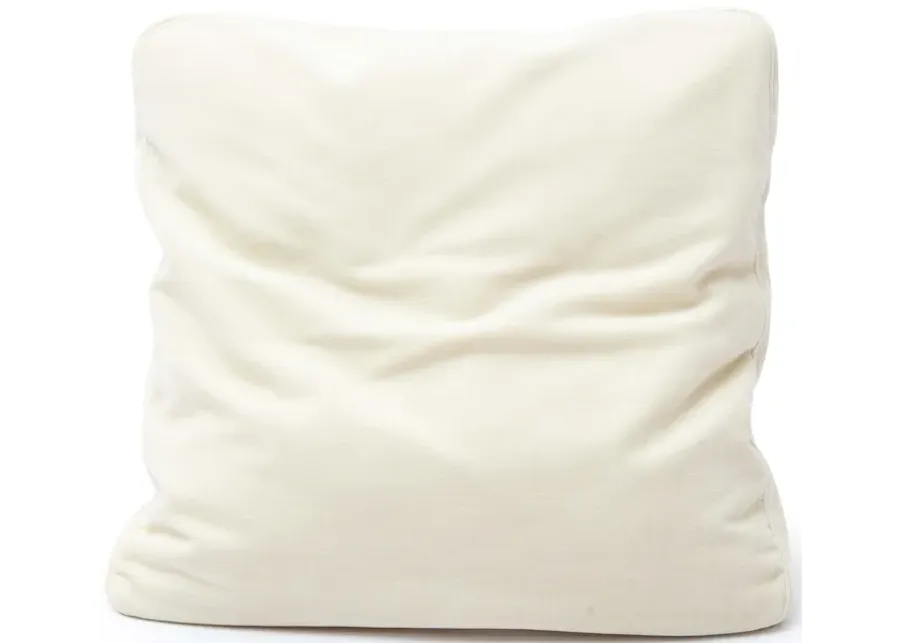 Tipsy Cream Chenille 24 x 24 inch Square Floppy Pillow-Cream