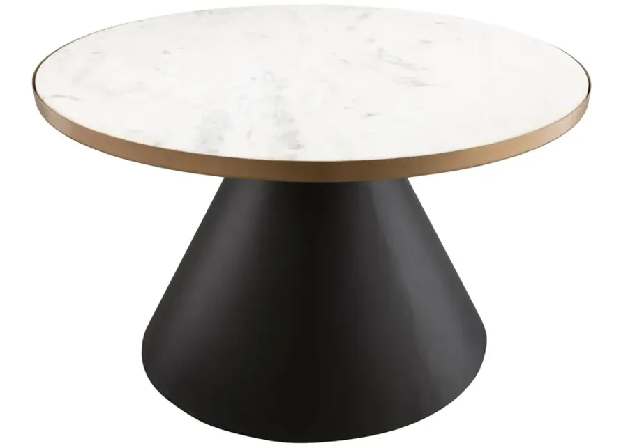 Richard Marble Coffee Table-Black, White