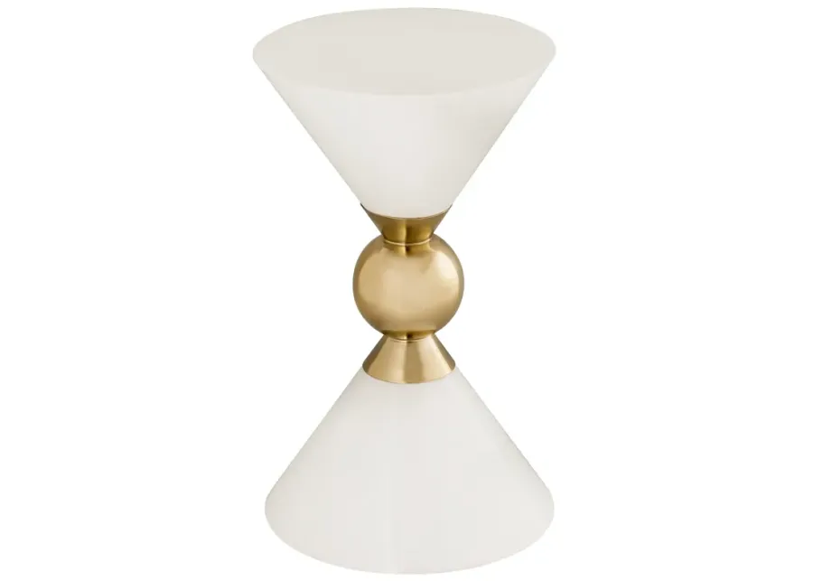 Balhi White Side Table-White