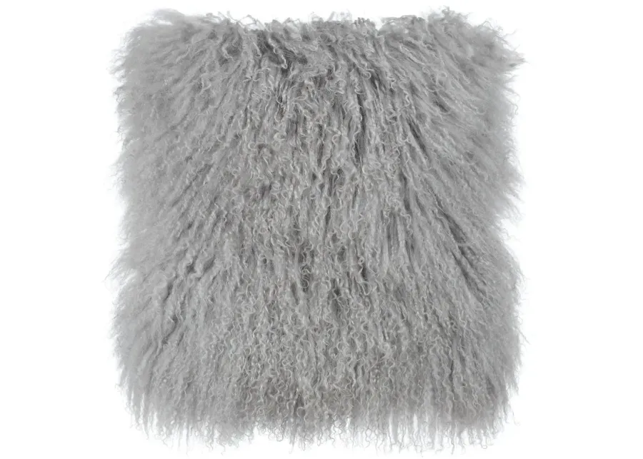 Tibetan Sheep Grey Pillow-Grey