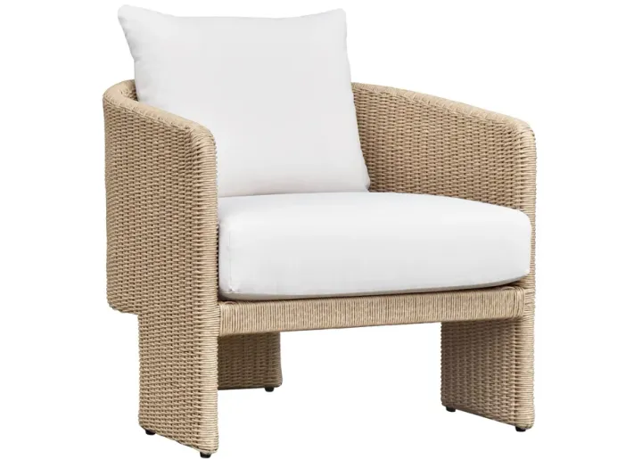 Alexa Cream Performance Fabric Outdoor Armchair-Cream