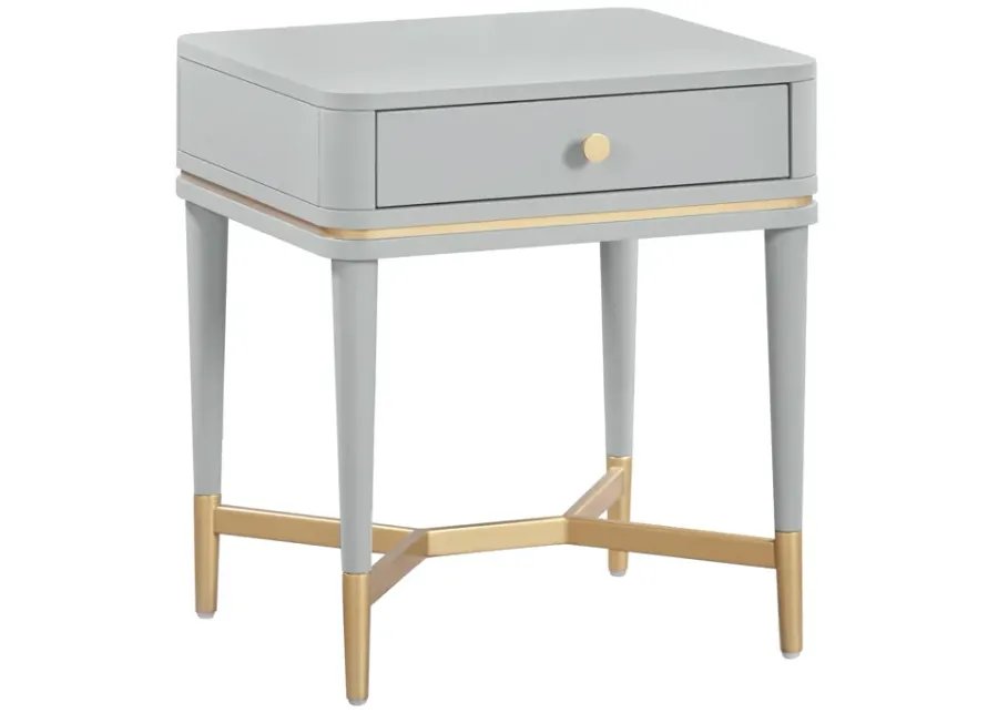 Julieta Grey Nightstand-Grey
