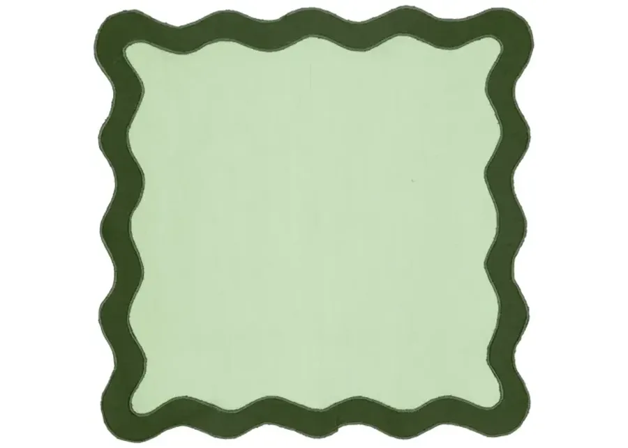 Scalloped Edge Olive Green Cotton Placemat - Set of 4-Olive Green 1 93785-scalloped-edge-olive-green-cotton-placemat-set-of-4-olive-green-1.webp