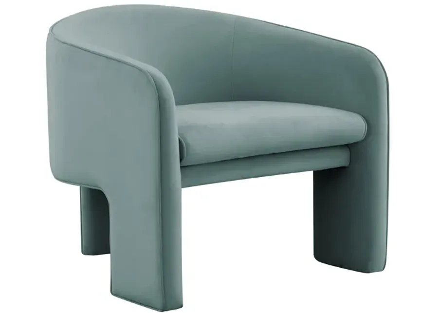Marla Sea Blue Velvet Accent Chair-Sea Blue