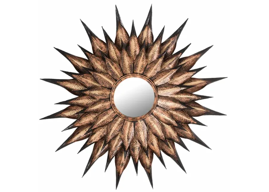 Sunflower Antique Wall Mirror-Antique Gold