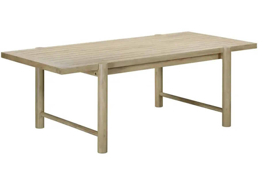 Gata Light Teak Outdoor Rectangular Dining Table-Teak