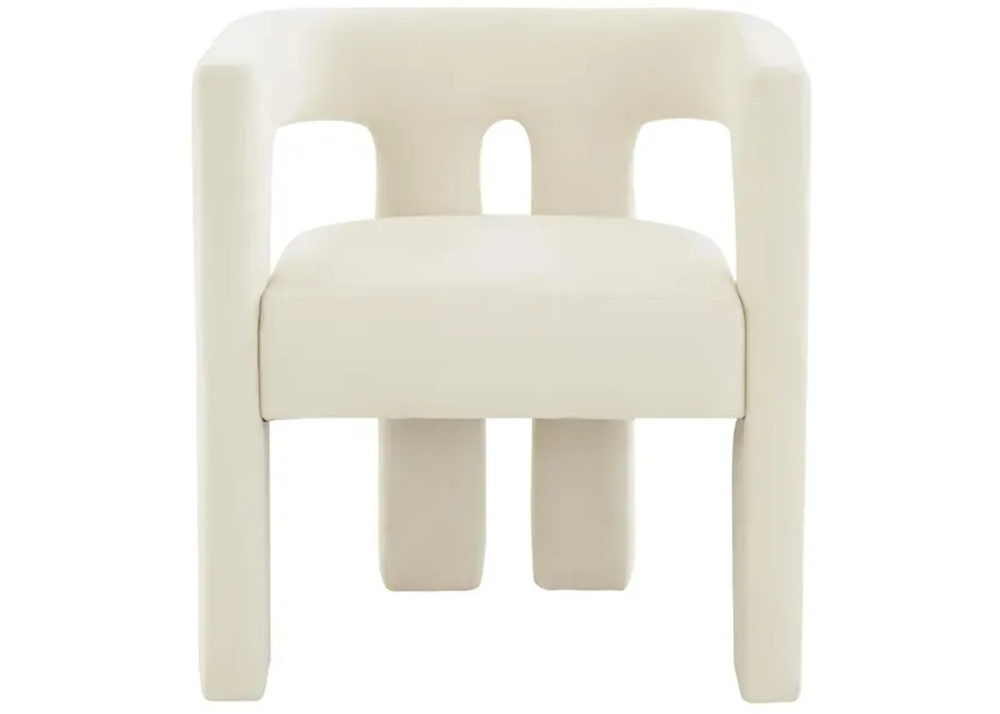Sloane Cream Velvet Chair-Cream