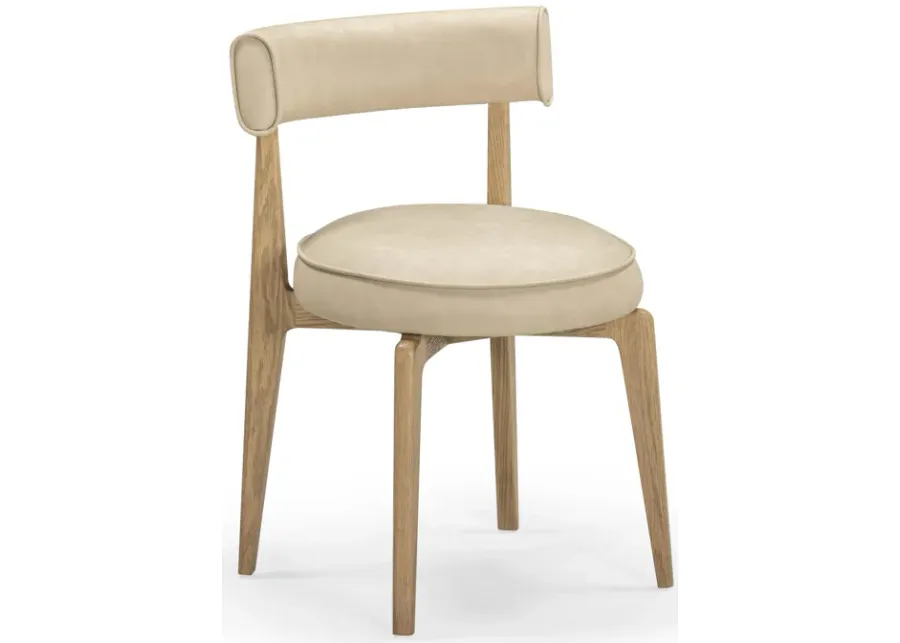 Nikita Taupe Performance Vegan Leather Dining Chair-Taupe