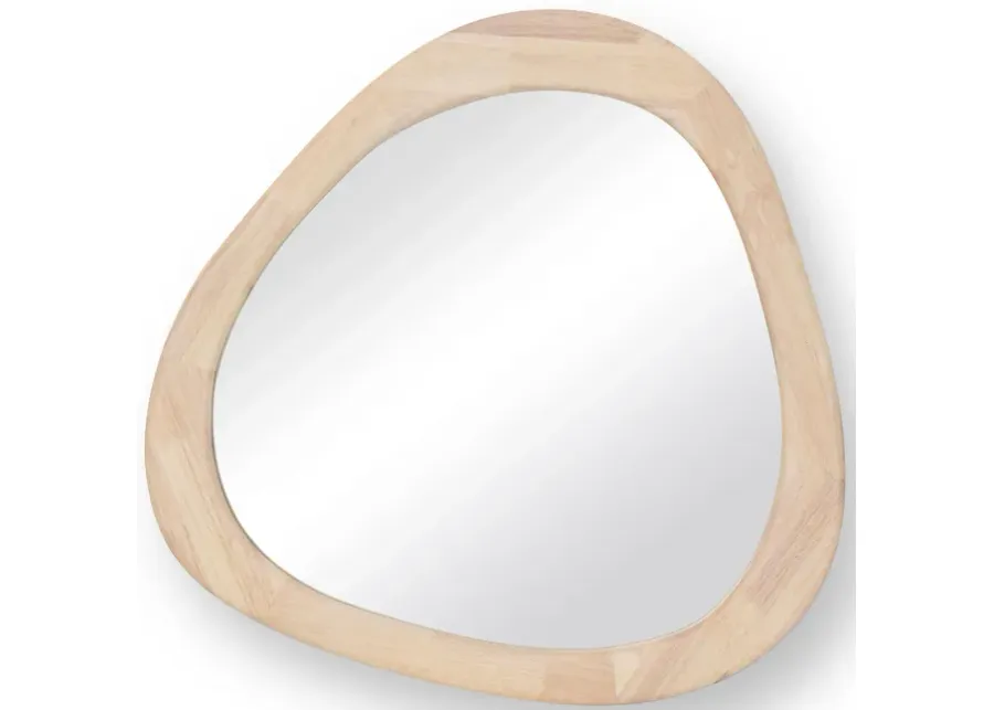 Klaryss Natural Wood Triangular Mirror-Natural