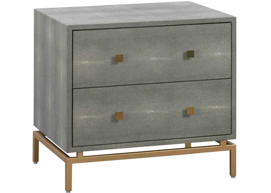 Pesce Shagreen Nightstand-Grey