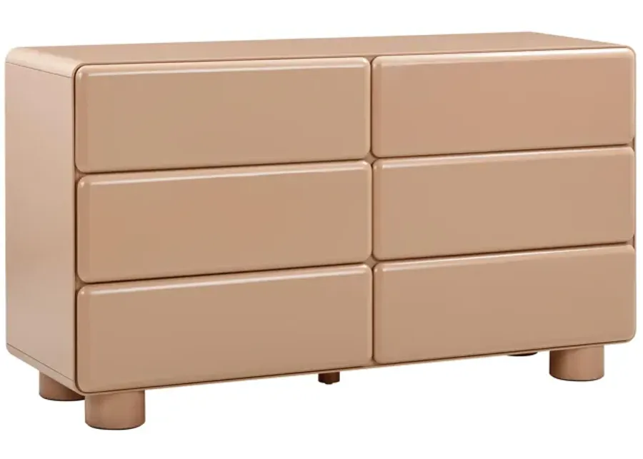 Tammy Taupe 6-Drawer Dresser-Taupe