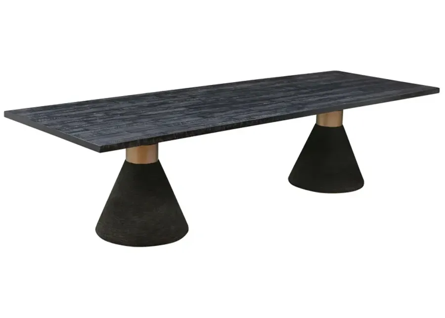 Rishi Black Rope Rectangular Table-Black