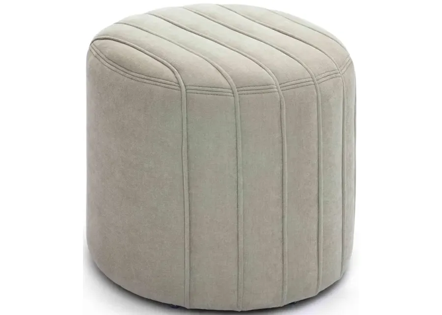 Pouch Mint Green Chenille Ottoman-Mint Green