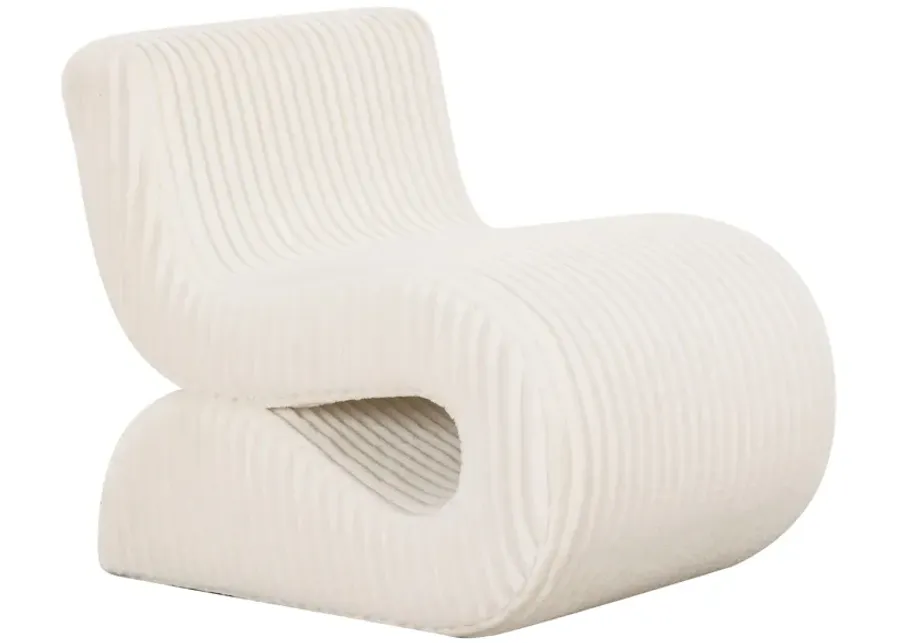 Senna Cream Oversized Corduroy Accent Chair-Cream