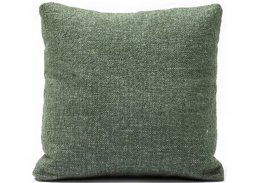 Malolo Green Basketweave 16 inch Square Vegan-Down Pillow - COVER-Green