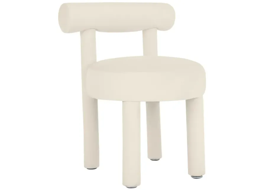 Carmel Cream Velvet Dining Chair-Cream