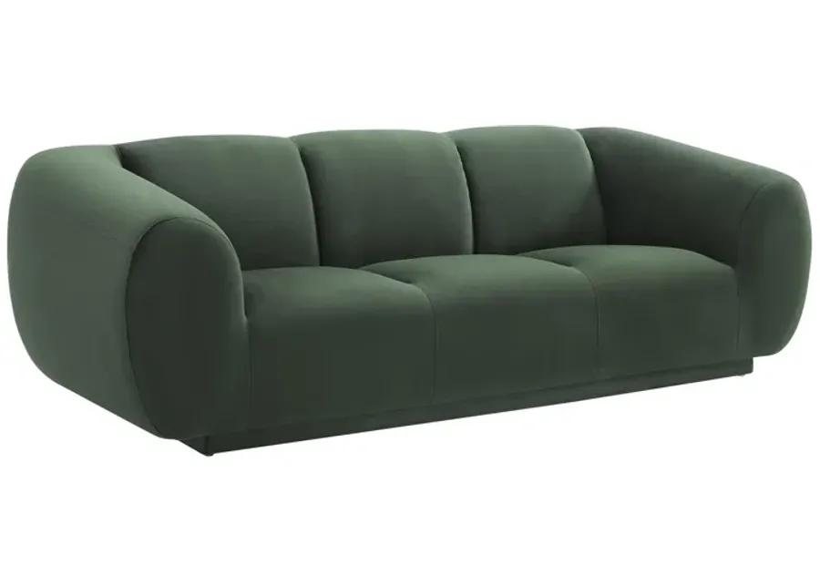 Emmet Forest Green Velvet Sofa-Forest Green