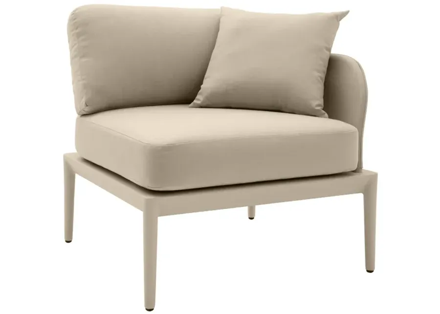 Kapri Taupe Modular Outdoor RAF Corner Seat-Taupe